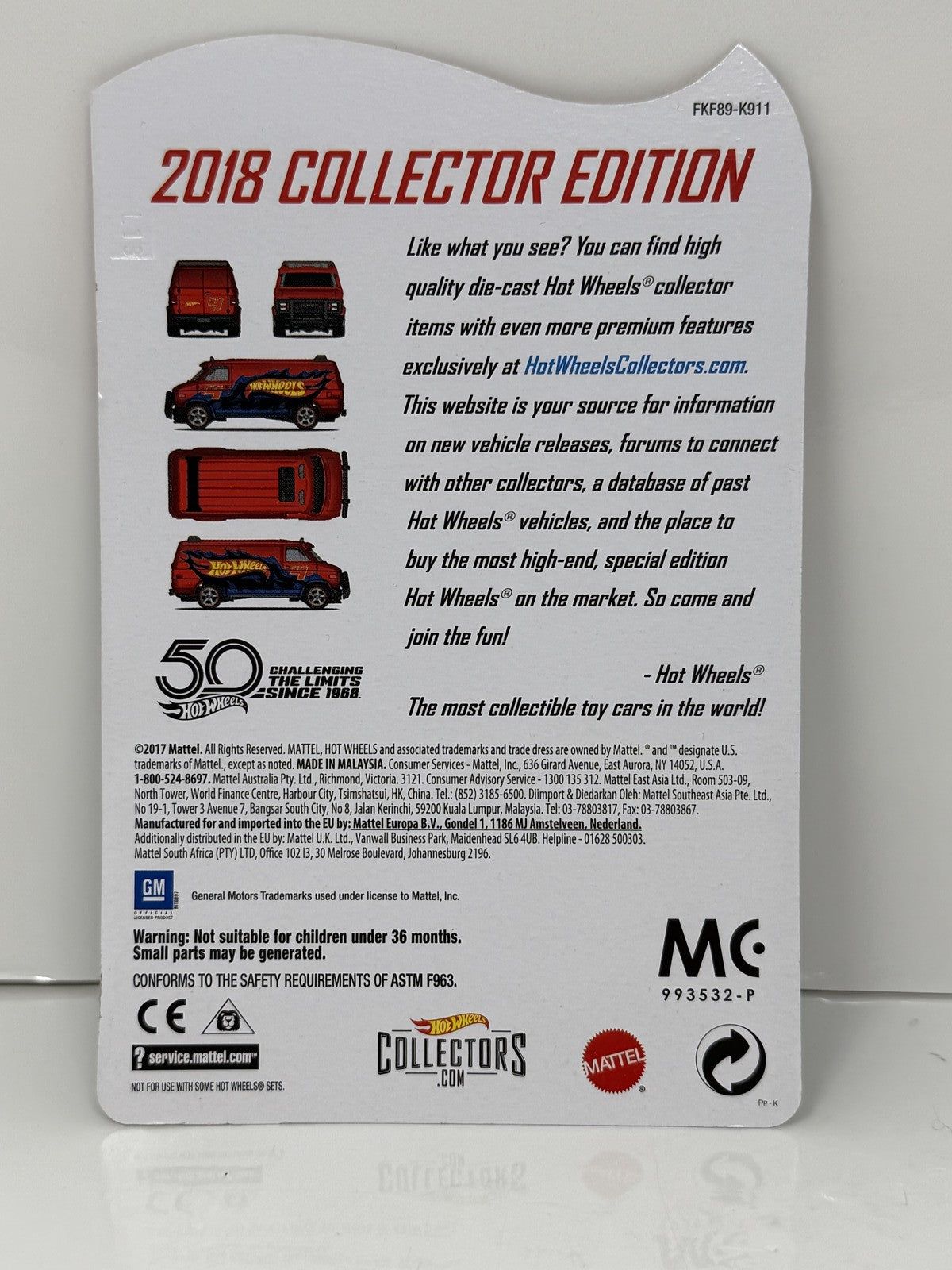 Hot Wheels 2018 Collector Edition Custom GMC Panel Van 1:64 Diecast