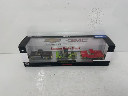 M2 Machines Square Body Truck Chevrolet GMC 3 Truck CHASE Set 1:64 Diecast
