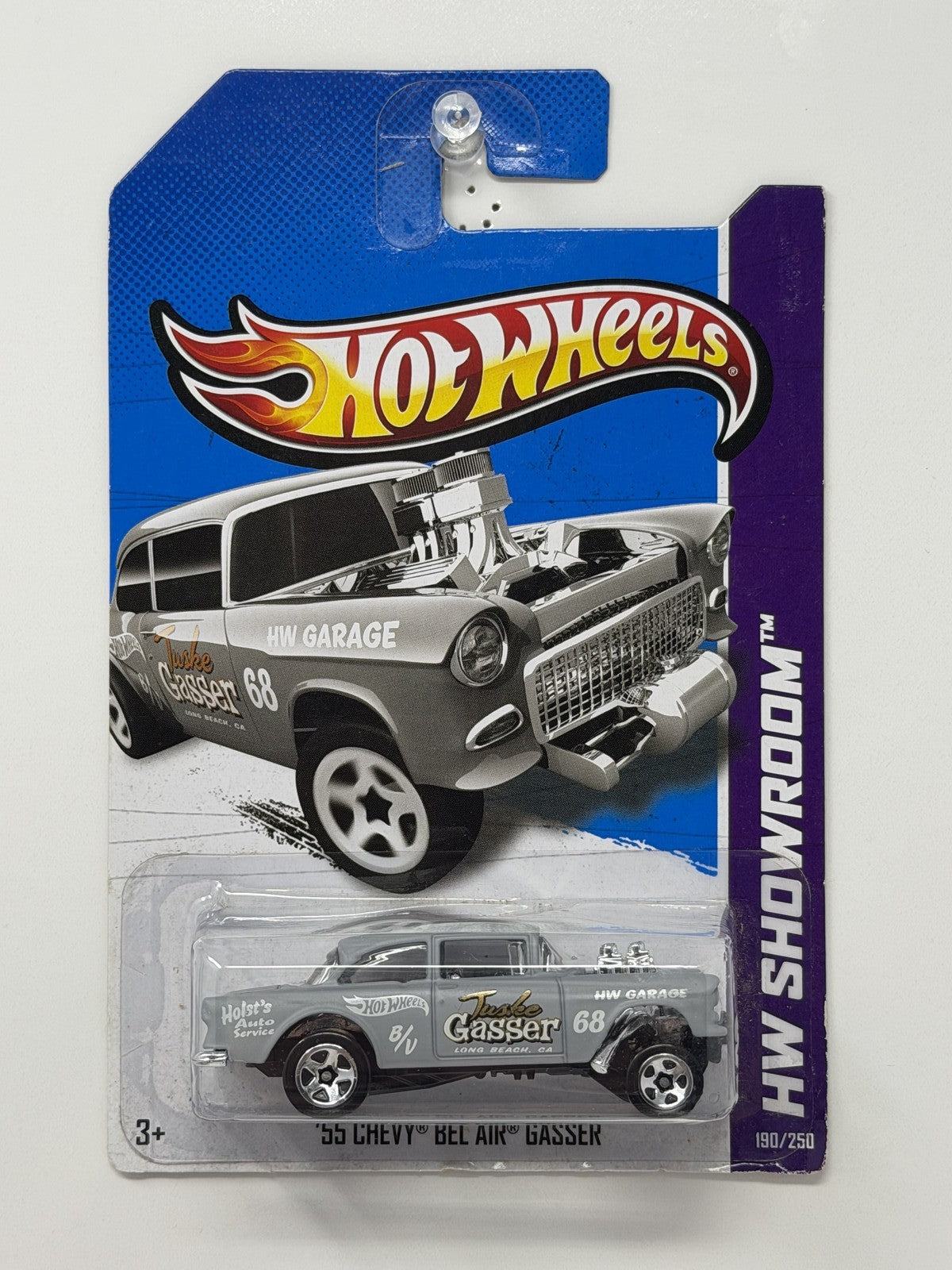 Hot Wheels HW Showroom 1955 Chevy Bel Air Gasser Silver 1:64 Diecast