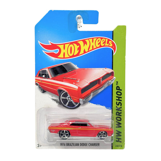 Hot Wheels Workshop 1974 Brazilian Dodge Charger 1:64 Diecast Red
