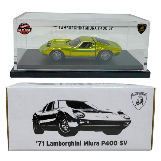 Hot Wheels 1971 Lamborghini Miura P400 SV RLC Red Line Club 1:64 Diecast