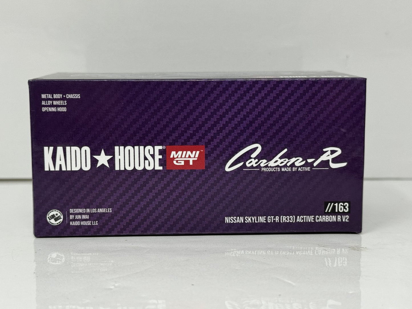 Kaido House MINI GT Nissan Skyline GT-R (R33) Active Carbon R V2 1:64 Diecast