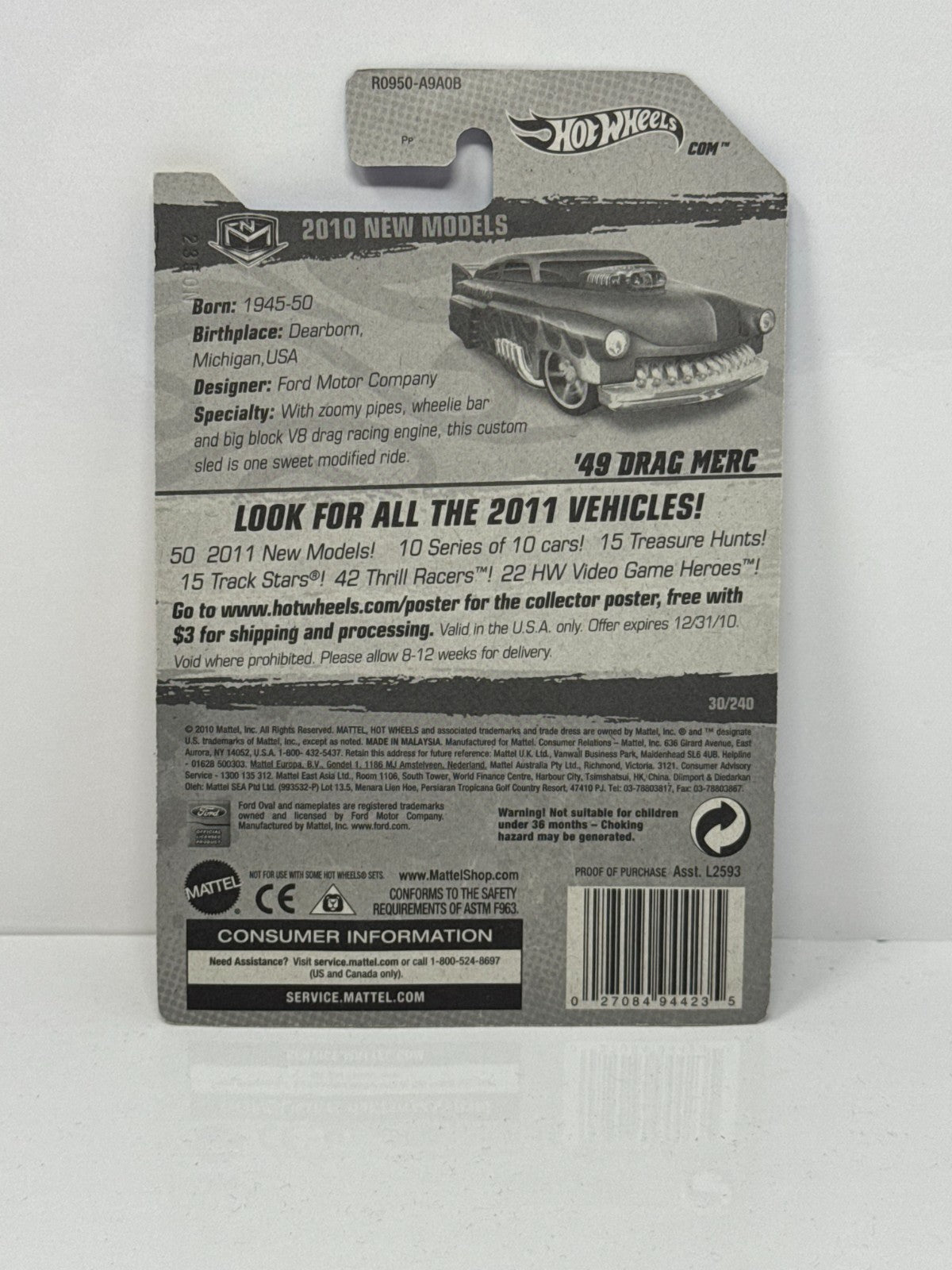 Hot Wheels New Models 1949 Drag Merc 1:64 Diecast Factory Sealed