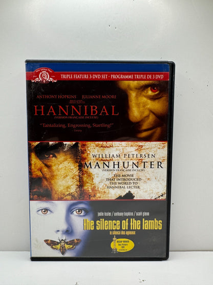 Hannibal Lecter Triple Feature (DVD) Anthony Hopkins Thriller Collection