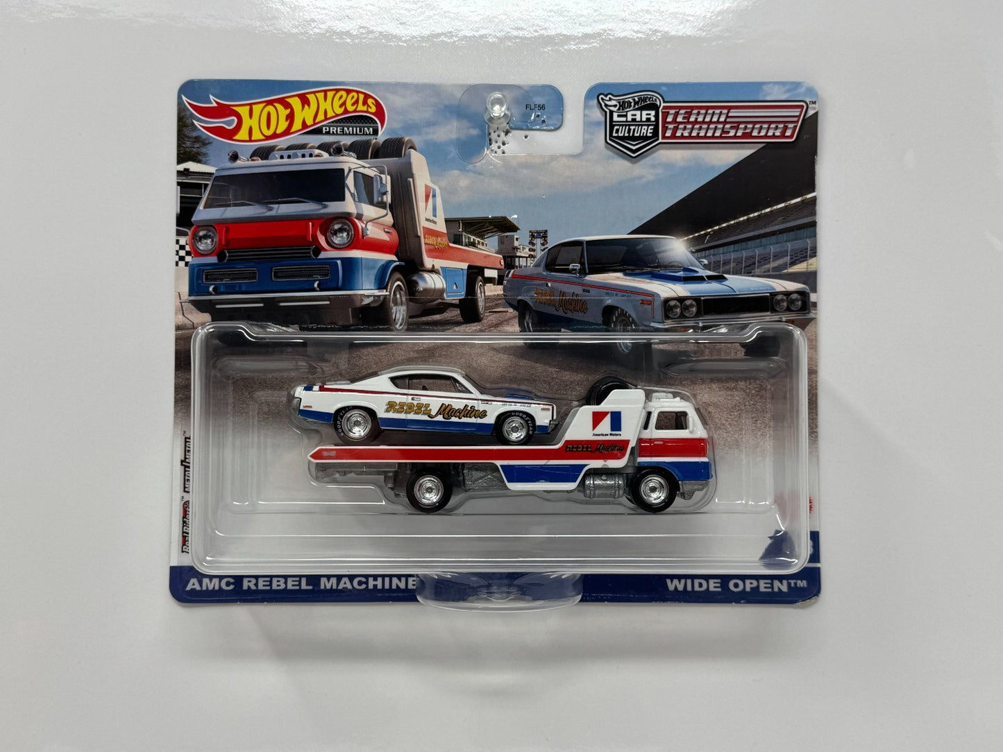 Hot Wheels Premium Team Transport #43 AMC Rebel Machine Wide Open 1:64 Diecast