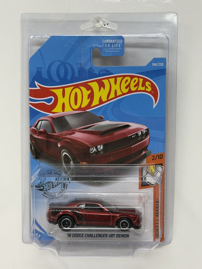 Hot Wheels Super Treasure Hunt 2018 Dodge Challenger SRT Demon 1:64 Diecast STH