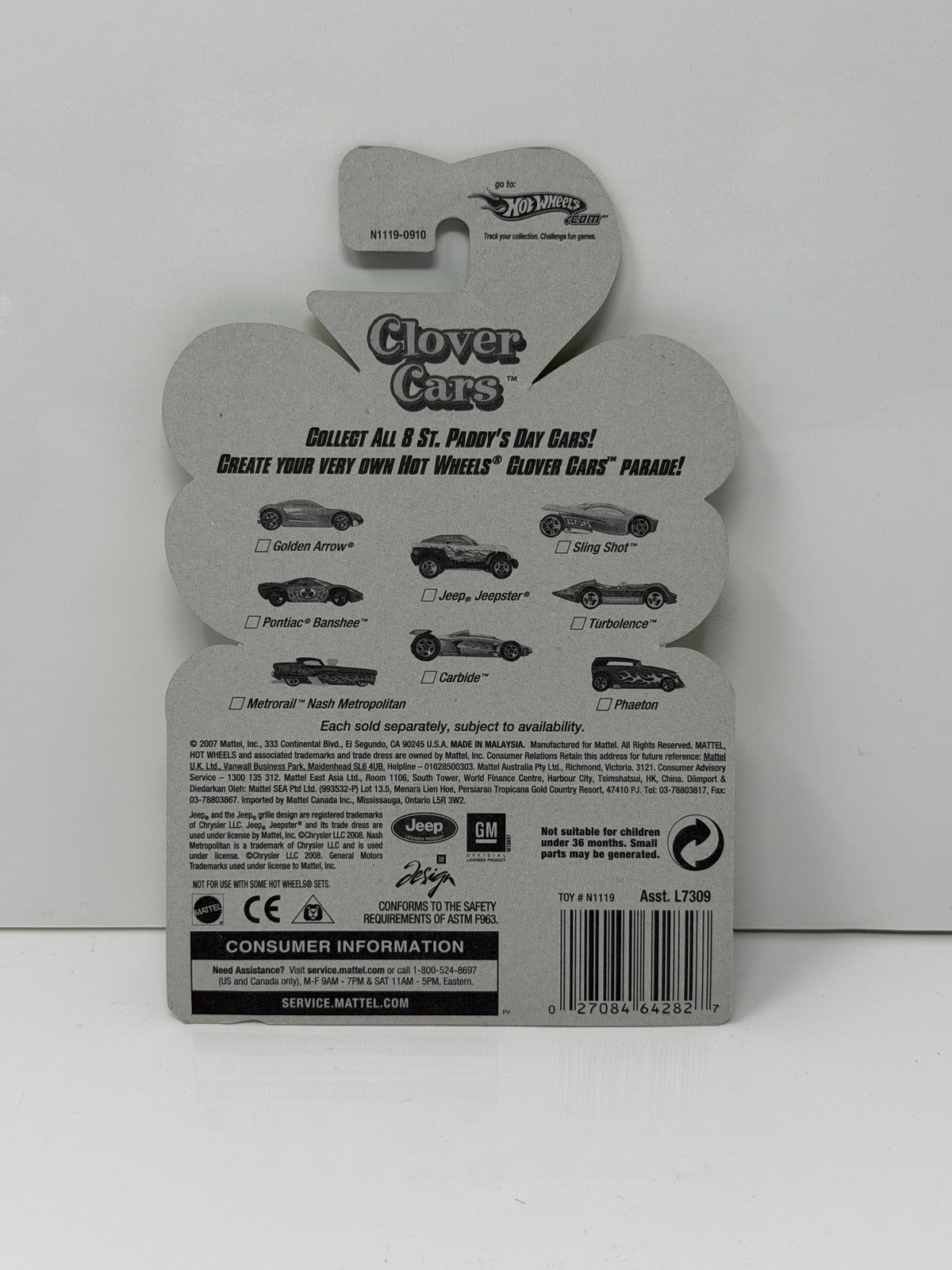 Hot Wheels Clover Cars Pontiac Banshee 1:64 Diecast Green