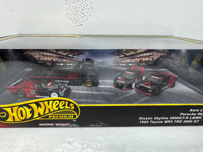 Hot Wheels Premium Advan 4-Pack Collector Diorama Set 1:64 Diecast