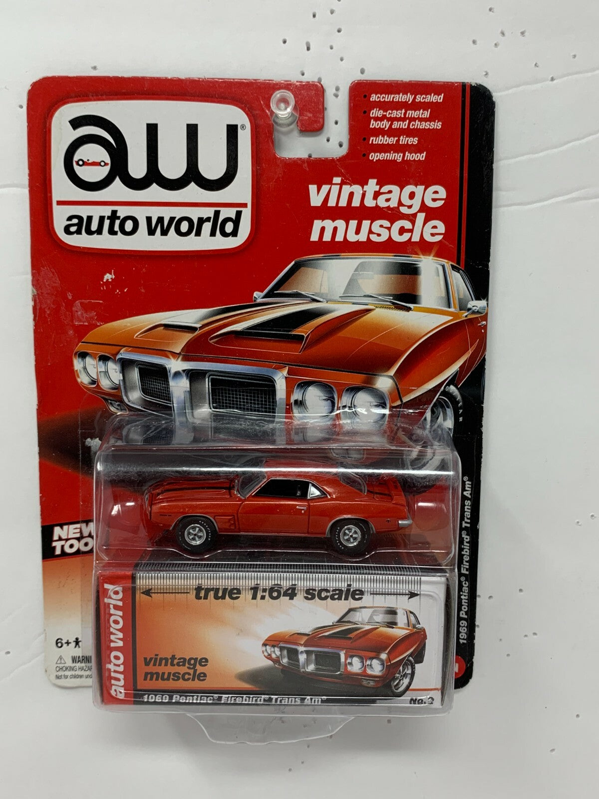 Auto World 1969 Pontiac Firebird Trans Am Vintage Muscle  1:64 Diecast