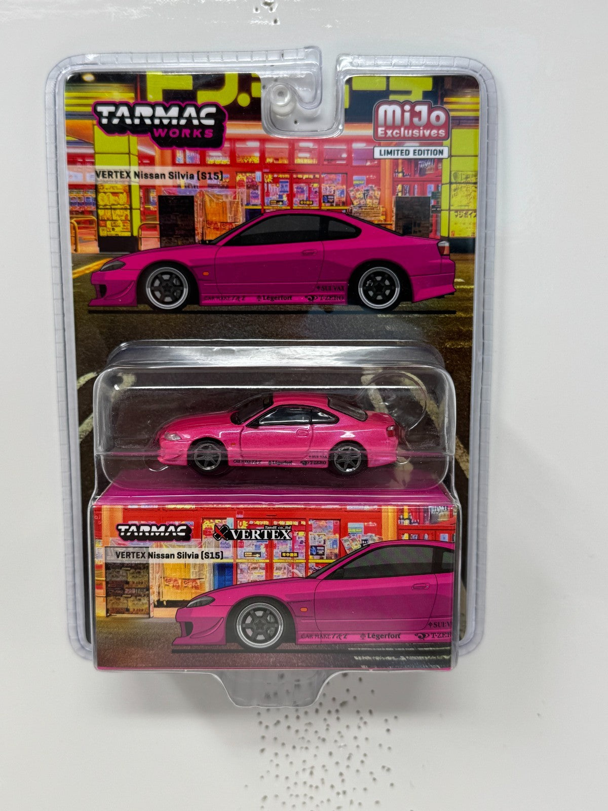 Tarmac Works VERTEX Nissan Silvia (S15) Pink MiJo Exclusives 1:64 Diecast