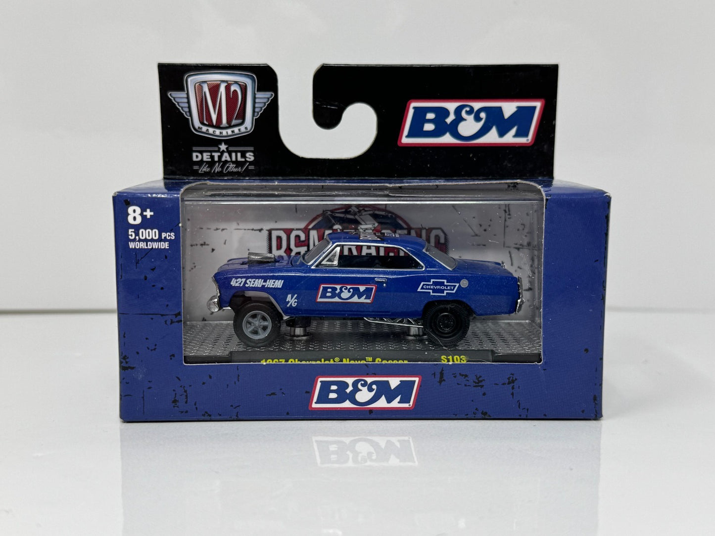 M2 Machines B&M 1967 Chevrolet Nova Gasser 1:64 Diecast