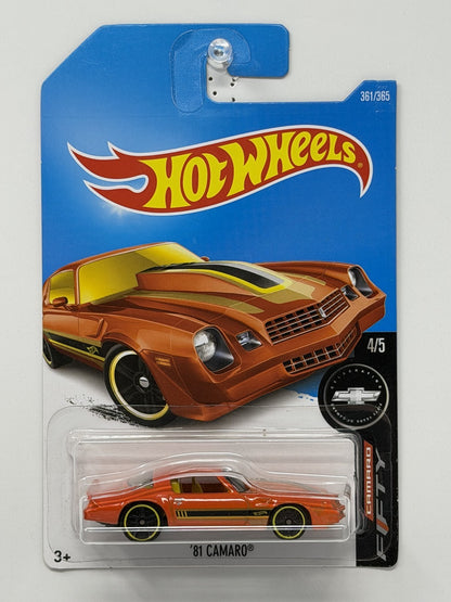 Hot Wheels Camaro Fifty 1981 Chevrolet Camaro 1:64 Diecast Orange