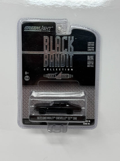 Greenlight Black Bandit Collection 1972 Chevrolet Chevelle SS 396 1:64 Diecast