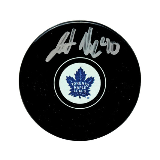 Jett Alexander Toronto Maple Leafs Signed NHL Autograph Puck Silver Auto