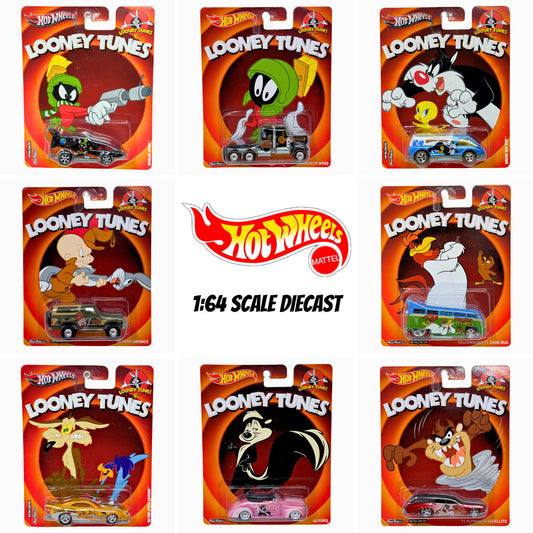 Hot Wheels Looney Tunes Real Riders 1:64 Diecast Lot of 8