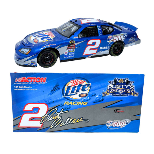 Action Nascar Rusty Wallace #2 Miller Rusty Wallace 500 2005 Charger 124 Diecast