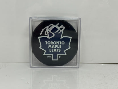 Mark Giordano Toronto Maple Leafs Signed NHL Autograph Puck Silver Auto