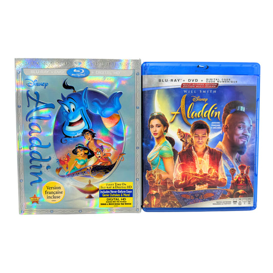 Aladdin (Blu-ray) Disney Animated & Live Action 2-Movie Collection