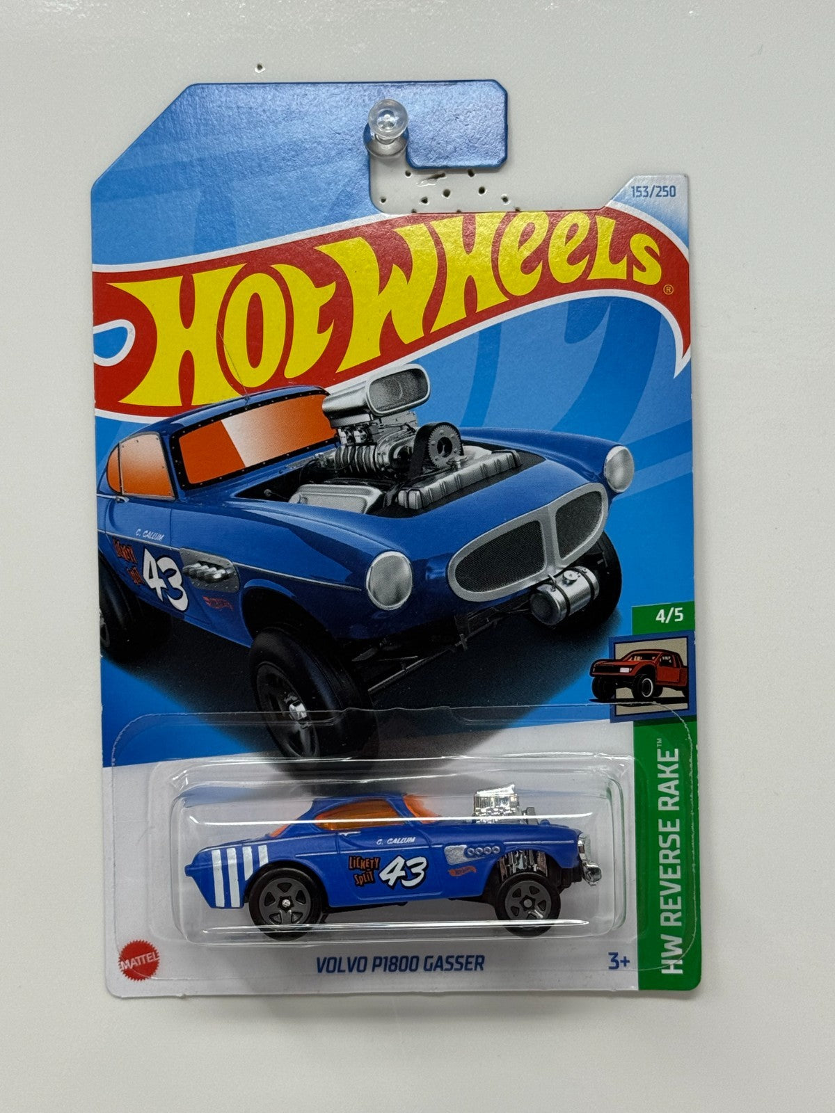 Hot Wheels Reverse Rake Volvo P1800 Gasser 1:64 Diecast