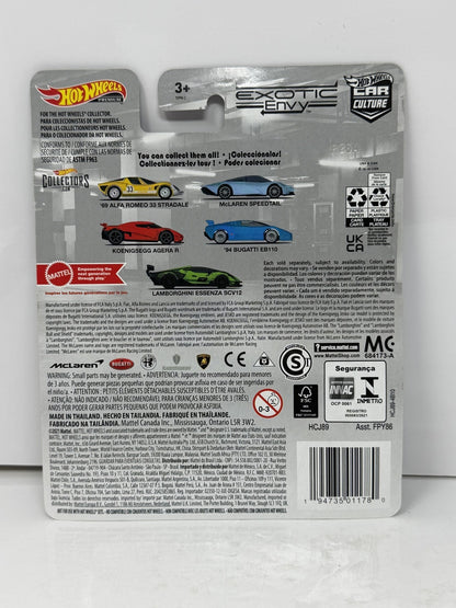 Hot Wheels Premium Exotic Envy 1994 Bugatti EB110 1:64 Diecast