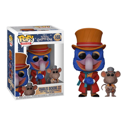 Funko Pop! Movies Muppet Christmas Carol #1456 Charles Dickens w/ Rizzo Figure
