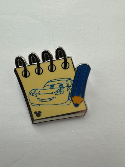 WDW Disney Lightning McQueen Sketch Pads Hidden Mickey Trading Pin DC1S19