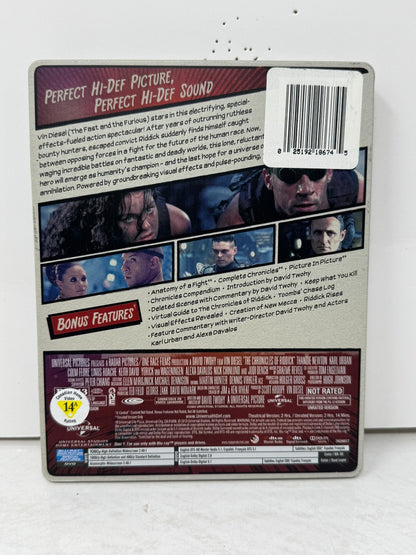 The Chronicles of Riddick (Blu-ray) Steelbook Vin Diesel Sci-Fi Good Condition!!