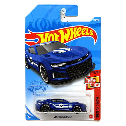 Hot Wheels Then and Now 2017 Camaro ZL1 1:64 Diecast Blue