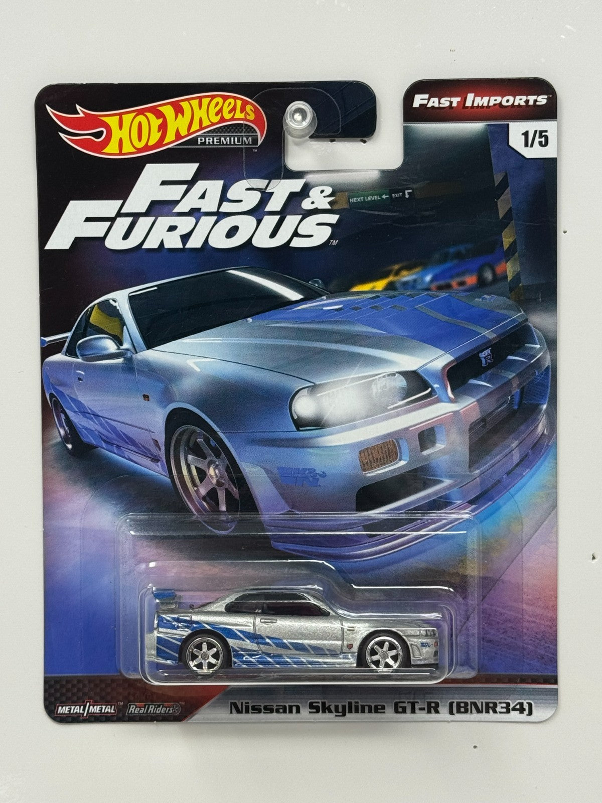 Hot Wheels Premium Fast & Furious Nissan Skyline GTR (BNR34) 1:64 Diecast
