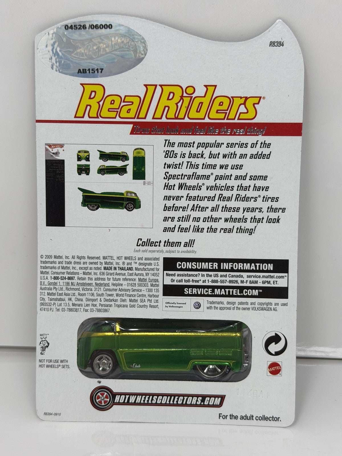 Hot Wheels Real Riders Series 9 Volkswagen Drag Truck 1:64 Diecast 4526/6000