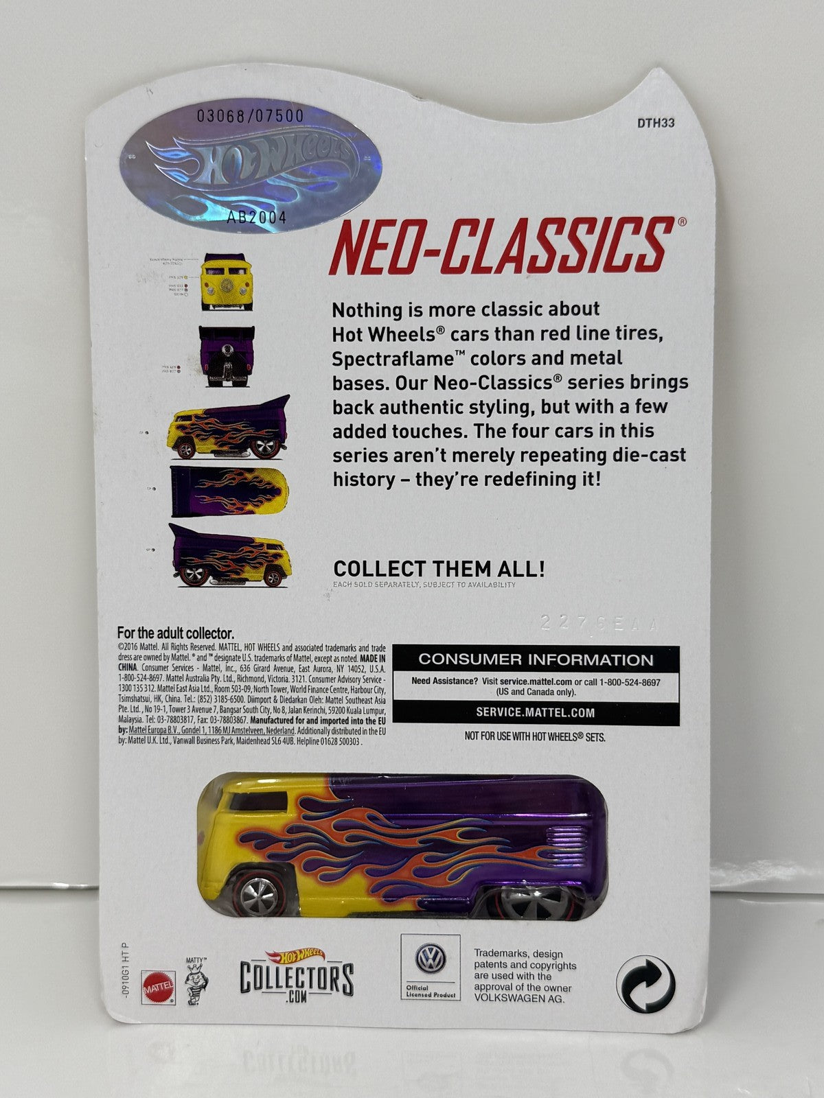 Hot Wheels Neo-Classics Volkswagen Drag Bus Series 14 1:64 Diecast 3068/7500