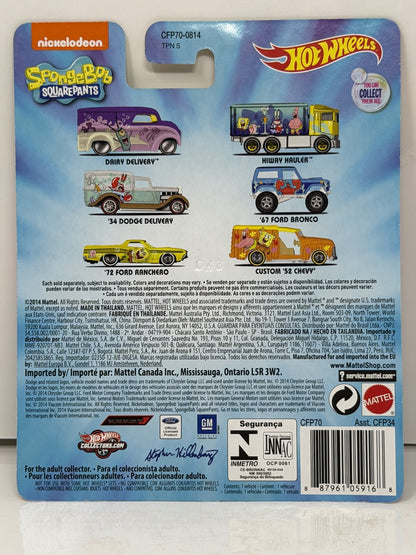 Hot Wheels SpongeBob SquarePants Hiway Hauler 1:64 Diecast Real Riders
