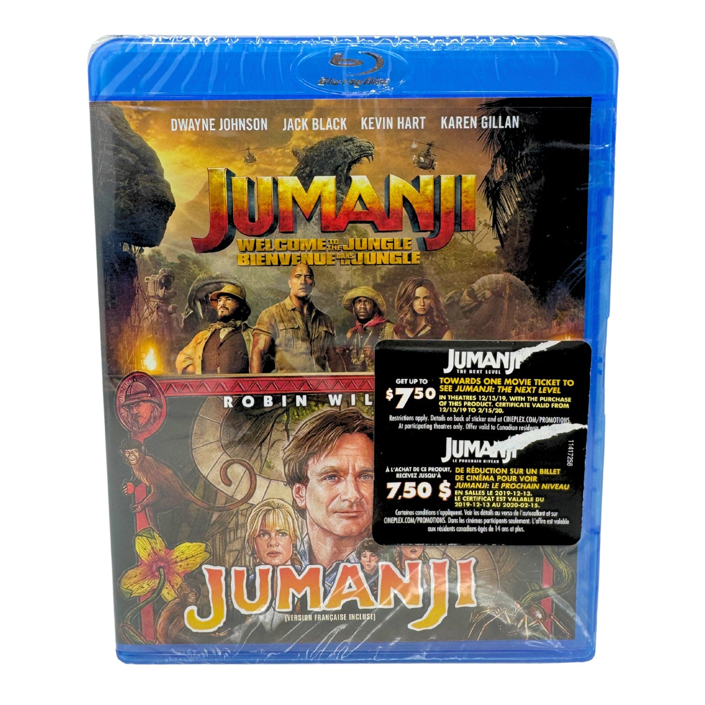 Jumanji Welcome to the Jungle (Blu-ray) Dwayne Johnson Adventure New & Sealed!!!