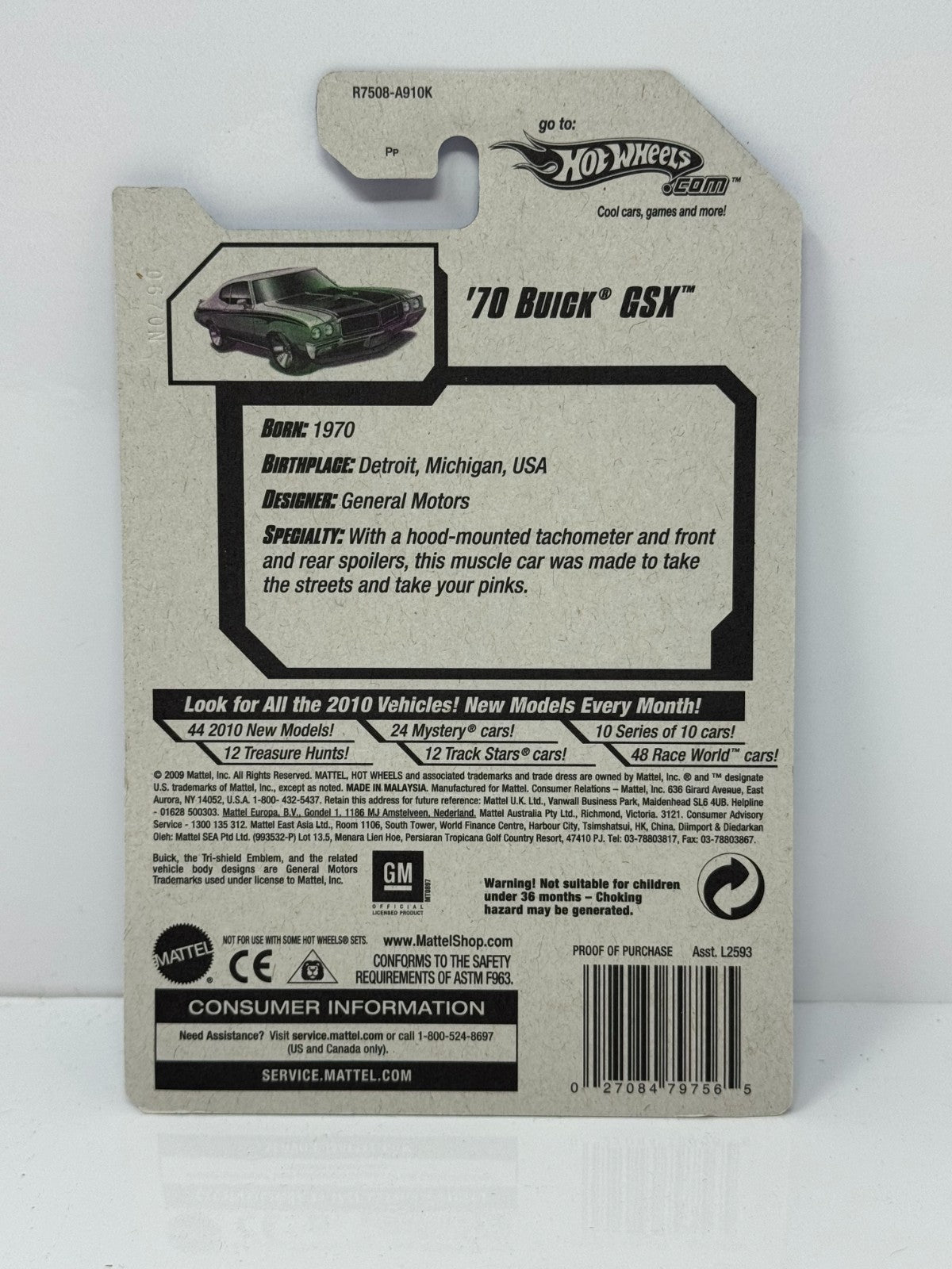 Hot Wheels Muscle Mania 1970 Buick GSX 1:64 Diecast Factory Sealed