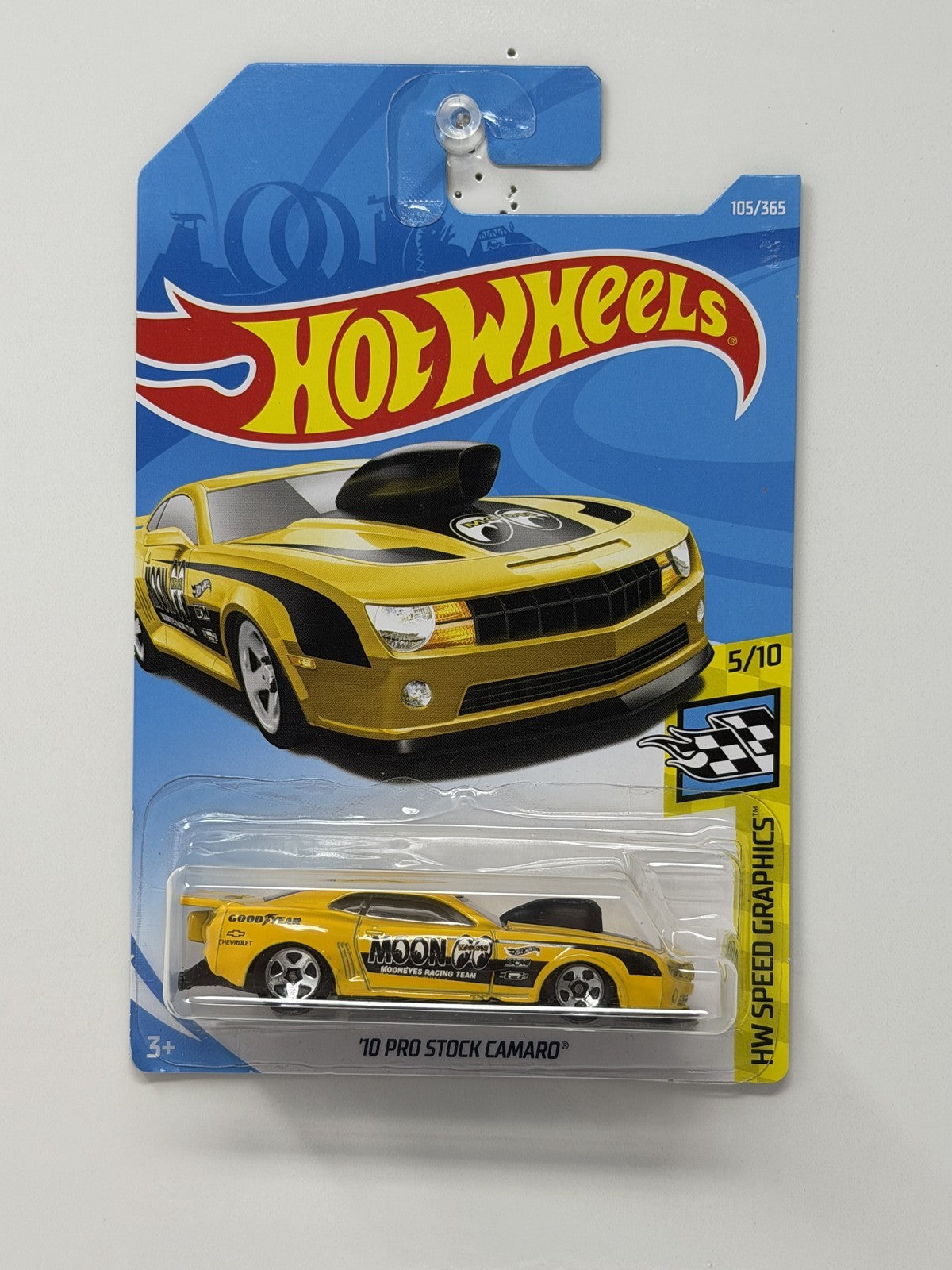Hot Wheels Speed Graphics 2010 Chevy Pro Stock Camaro 1:64 Diecast Moon Eyes V4