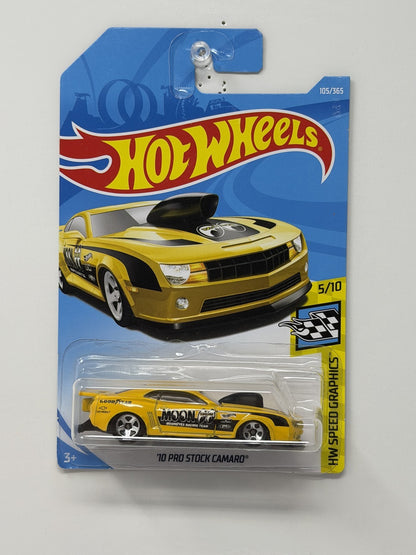 Hot Wheels Speed Graphics 2010 Chevy Pro Stock Camaro 1:64 Diecast Moon Eyes V4