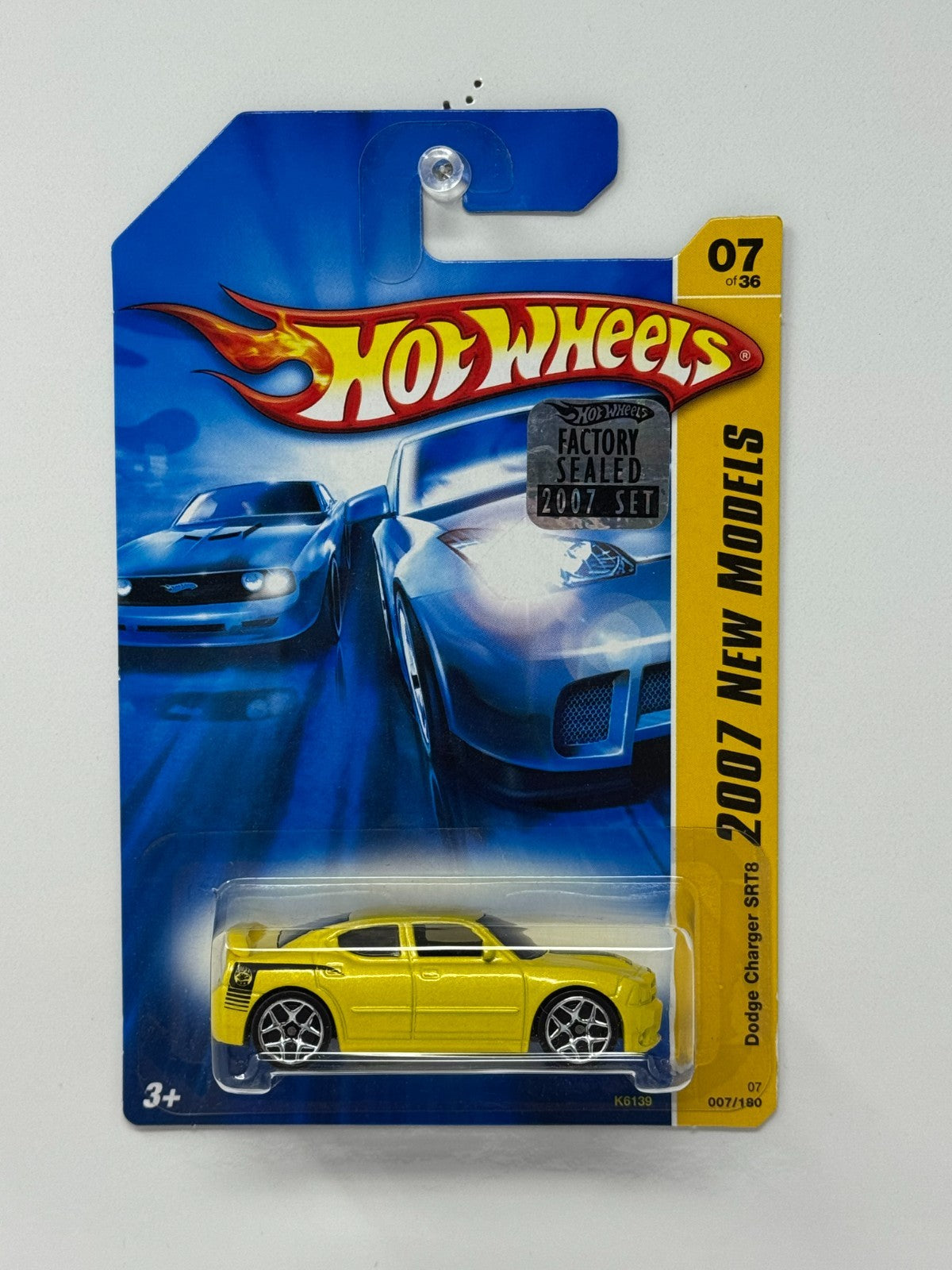 Hot Wheels 2007 New Models Dodge Charger SRT8 Yellow 1:64 Diecast Factory Sealed