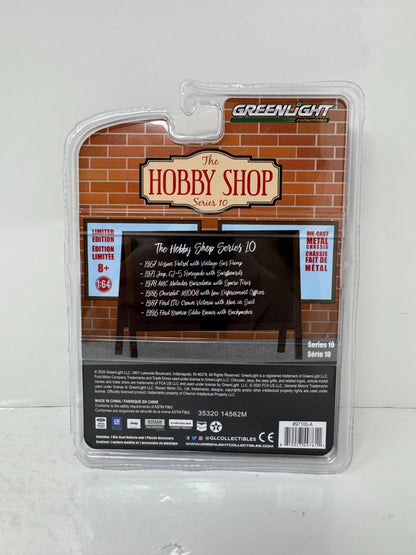 Greenlight The Hobby Shop 1967 Nissan Patrol with Vintage Gas Pump 1:64 Diecast