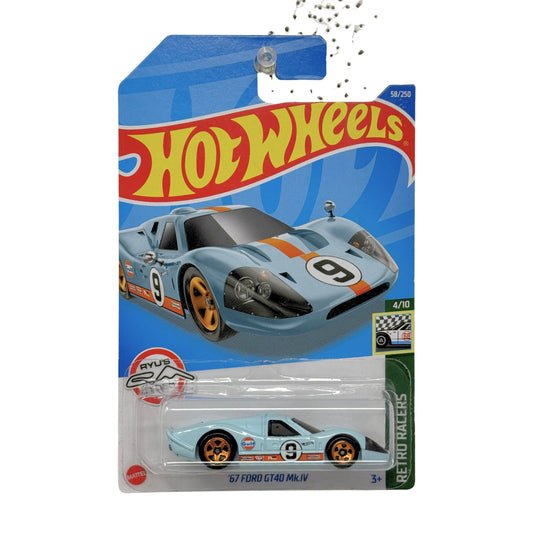 Hot Wheels Retro Racers 1967 Ford GT40 Mk.IV Gulf 1:64 Diecast