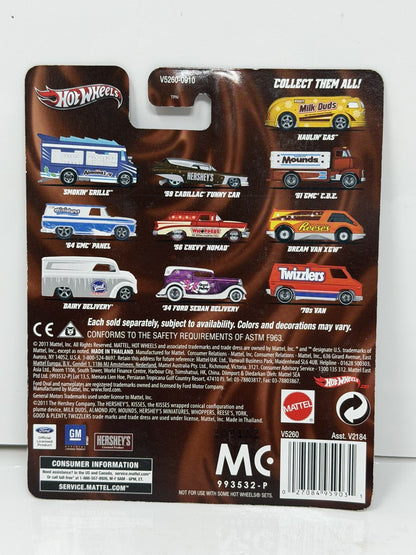 Hot Wheels Hershey's Twizzlers 1970s Van 1:64 Diecast Real Riders
