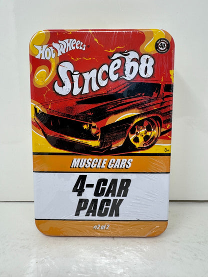 Hot Wheels Since '68 Muscle Cars 4-Car Pack #1 & 2 1:64 Diecast