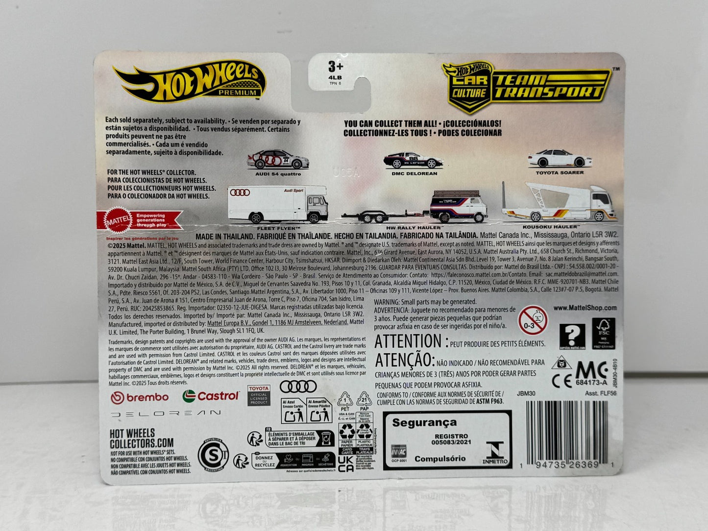 Hot Wheels Premium Team Transport #77 Audi S4 Quattro & Hauler 1:64 Diecast