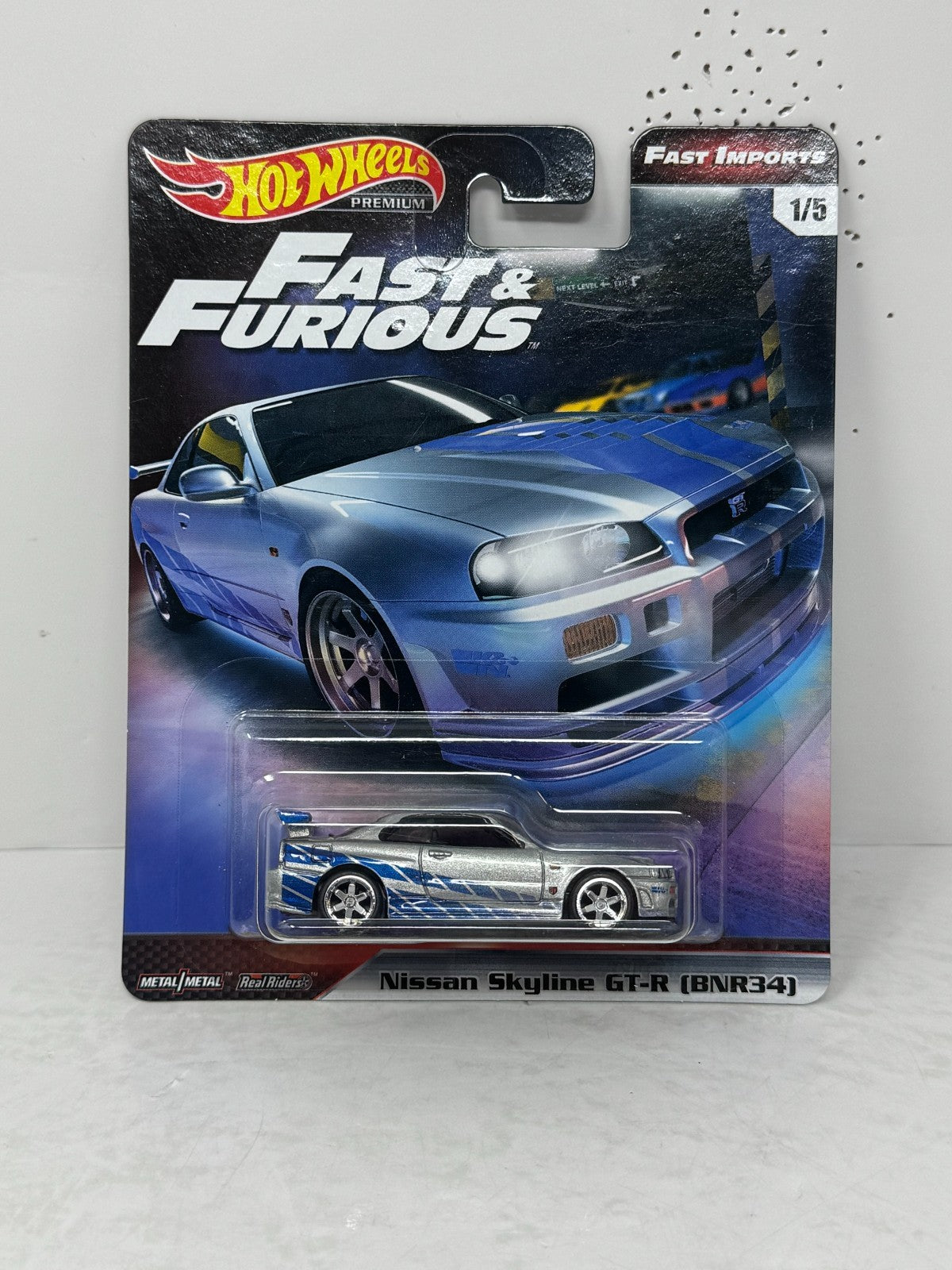 Hot Wheels Premium Fast & Furious Nissan Skyline GTR (BNR34) 1:64 Diecast