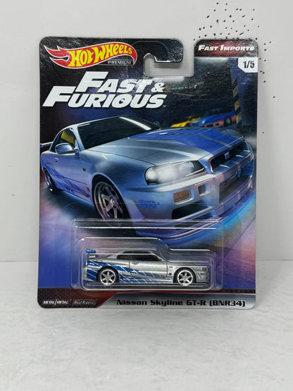 Hot Wheels Premium Fast & Furious Nissan Skyline GTR (BNR34) 1:64 Diecast