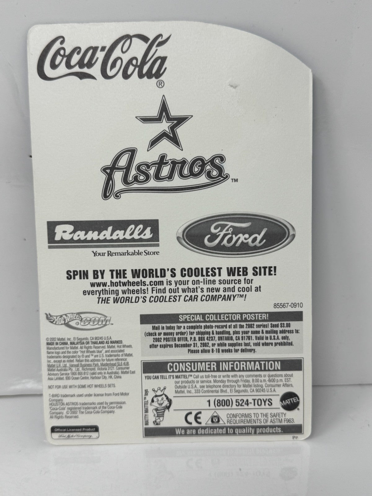 Hot Wheels Best in Texas Coca-Cola Houston Astros 1957 T-Bird 1:64 Diecast