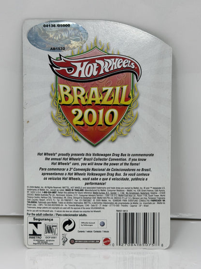 Hot Wheels 2010 Brazil Convention Volkswagen Drag Bus 1:64 Diecast 4136/5000