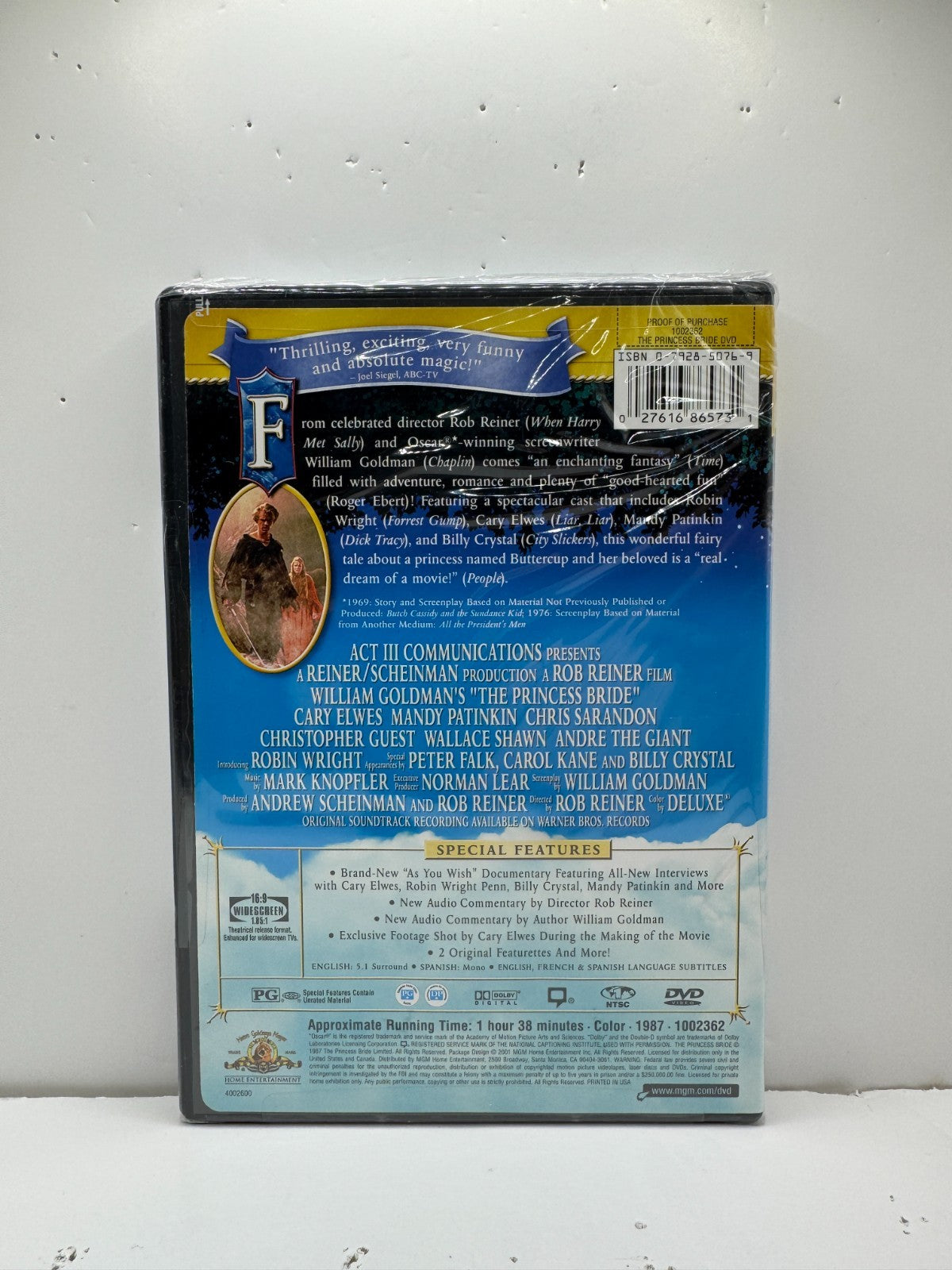 The Princess Bride (DVD) Cary Elwes Fantasy Adventure Brand New & Sealed