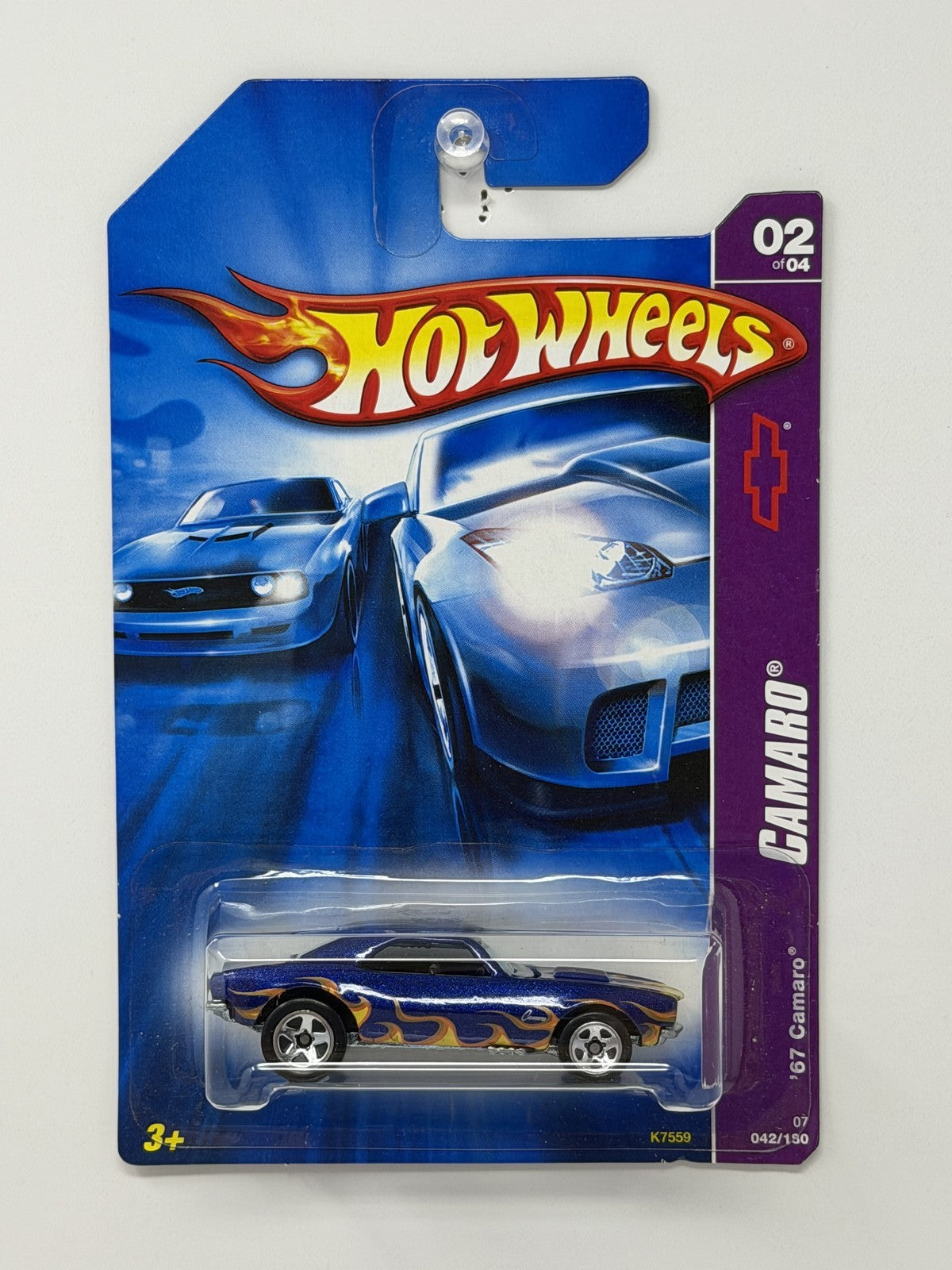 Hot Wheels Camaro 1967 Chevrolet Camaro 1:64 Diecast Blue Flame