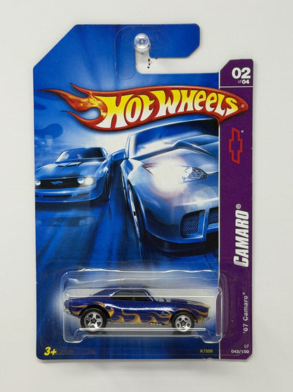 Hot Wheels Camaro 1967 Chevrolet Camaro 1:64 Diecast Blue Flame