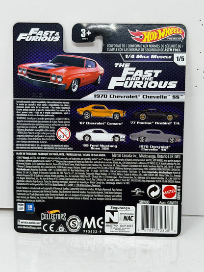 Hot Wheels Premium Fast & Furious 1970 Chevrolet Chevelle SS 1:64 Diecast